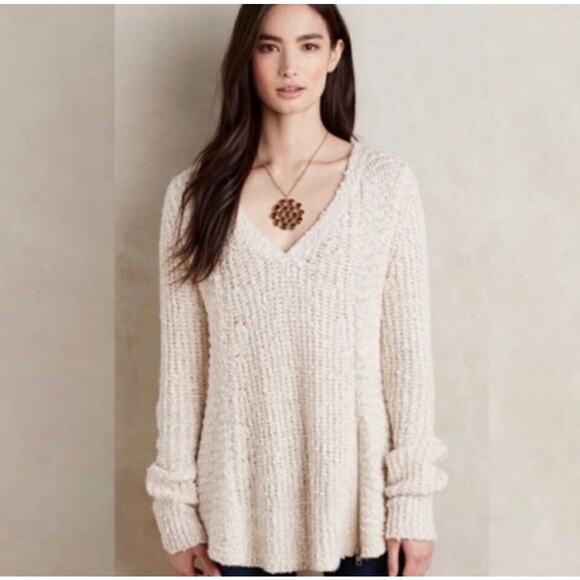 Anthropologie Sweaters - MOTH ANTHROPOLOGIE | Side Zip‎ Nubby Sweater | XS